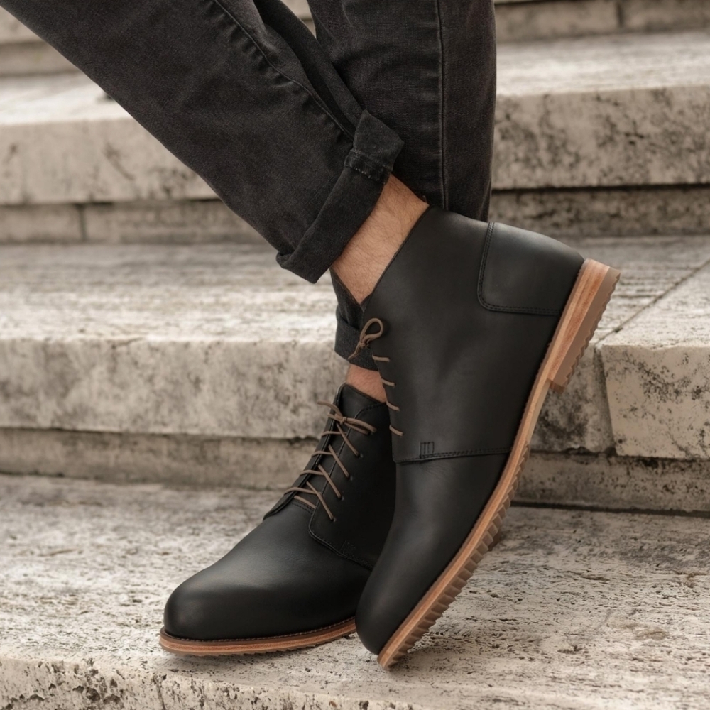 New! Nisolo Everyday Chukka Leather Boot Black